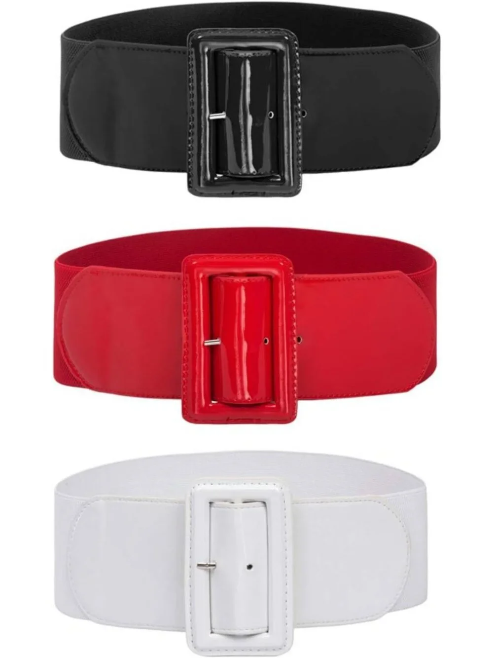 Women's 3-Inch Wide Stretchy Elastic Belt - Comfortable & Versatile Fashion